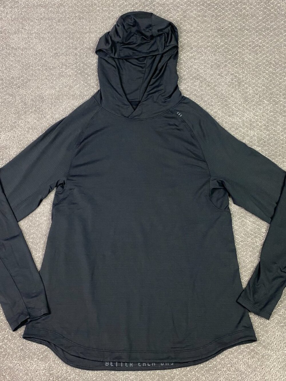 Lululemon Drysense Hoodie Mens Large Black License To Train Gym Running